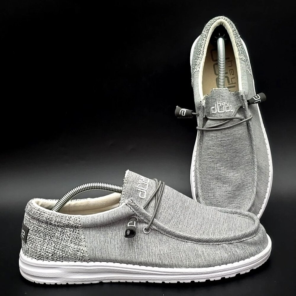 Hey Dude Wally Funk Bungee Grey Slip on Sneakers Men's Size 10